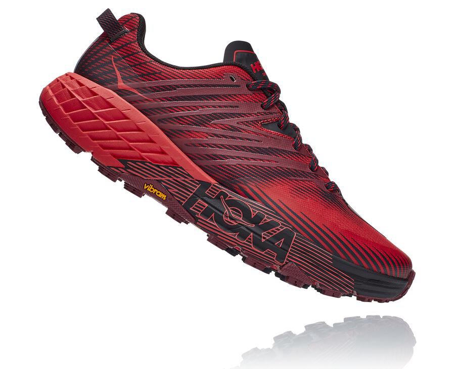 Tenis Trail Hoka One One Masculino Vermelhas - Speedgoat 4 - 016-FHQWNM